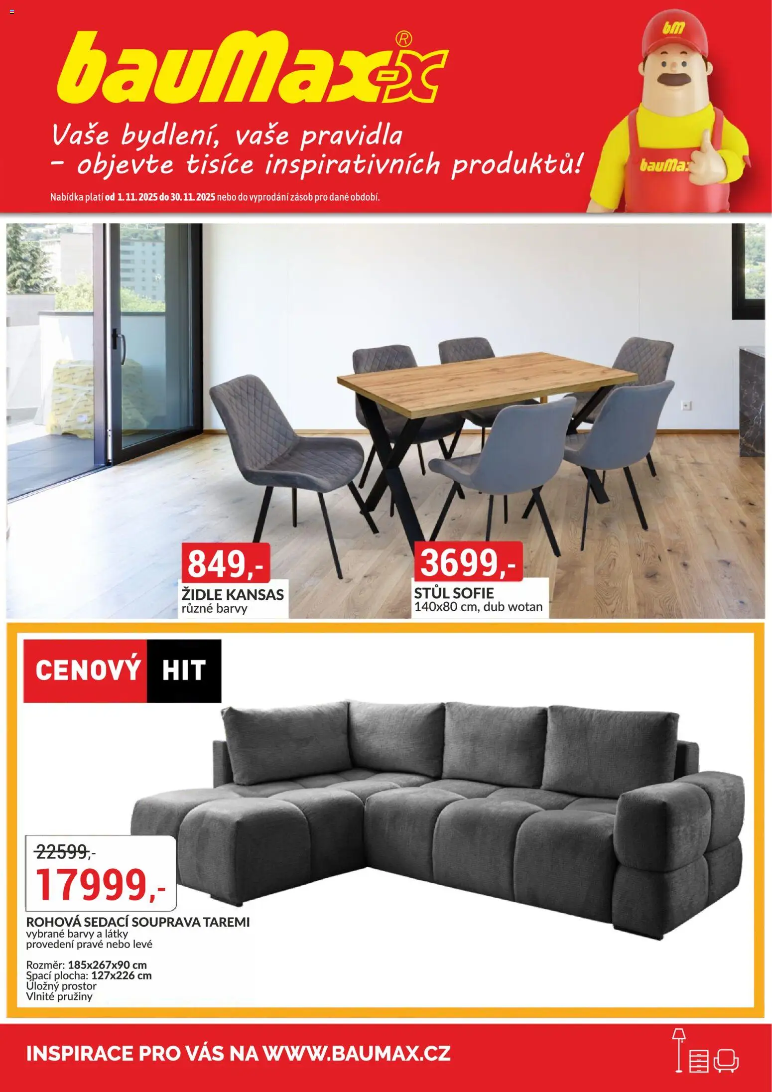 BAUMAX leták - Vaše bydlení, vaše pravidla - strana 1- platný od 01.11.2025
