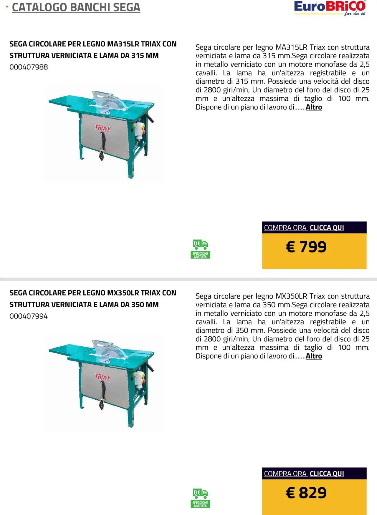 Eurobrico Banchi Sega catalogo - pagina 5 - valido dal 23/07/2025