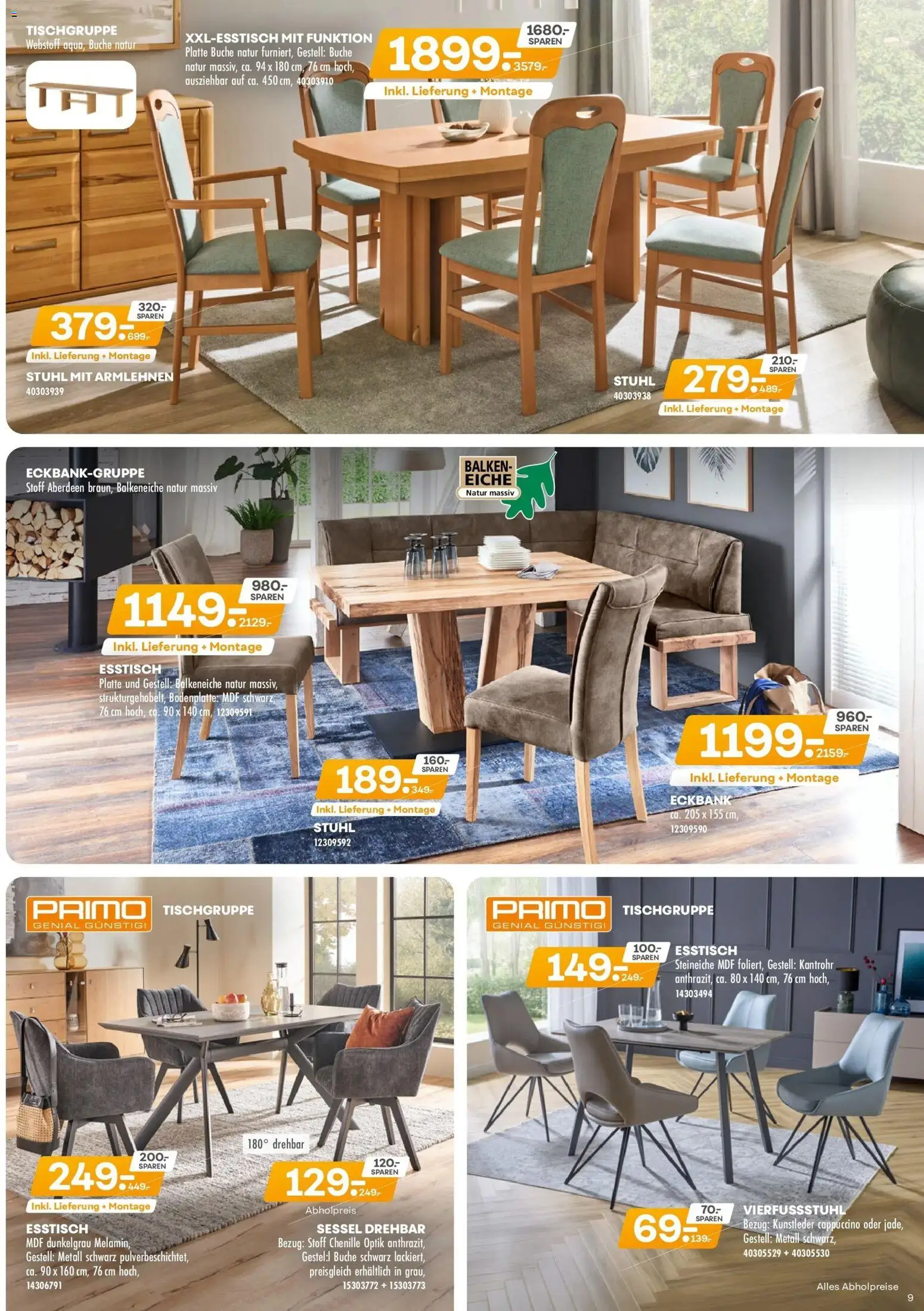 Möbel Kraft Prospekt Wohntrends zum Kraftpreis! - Seite 9 - gültig ab 02.12.2025