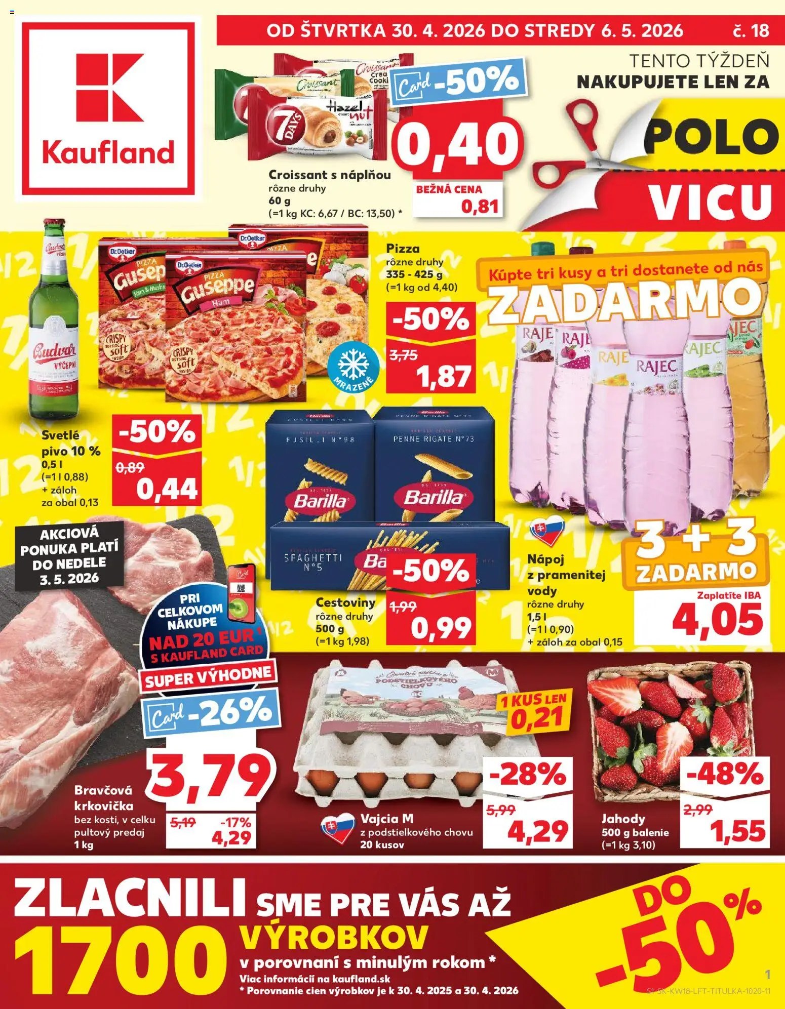 Kaufland SK akciós újság - 1oldal - érvényes 2026.04.30.-tól