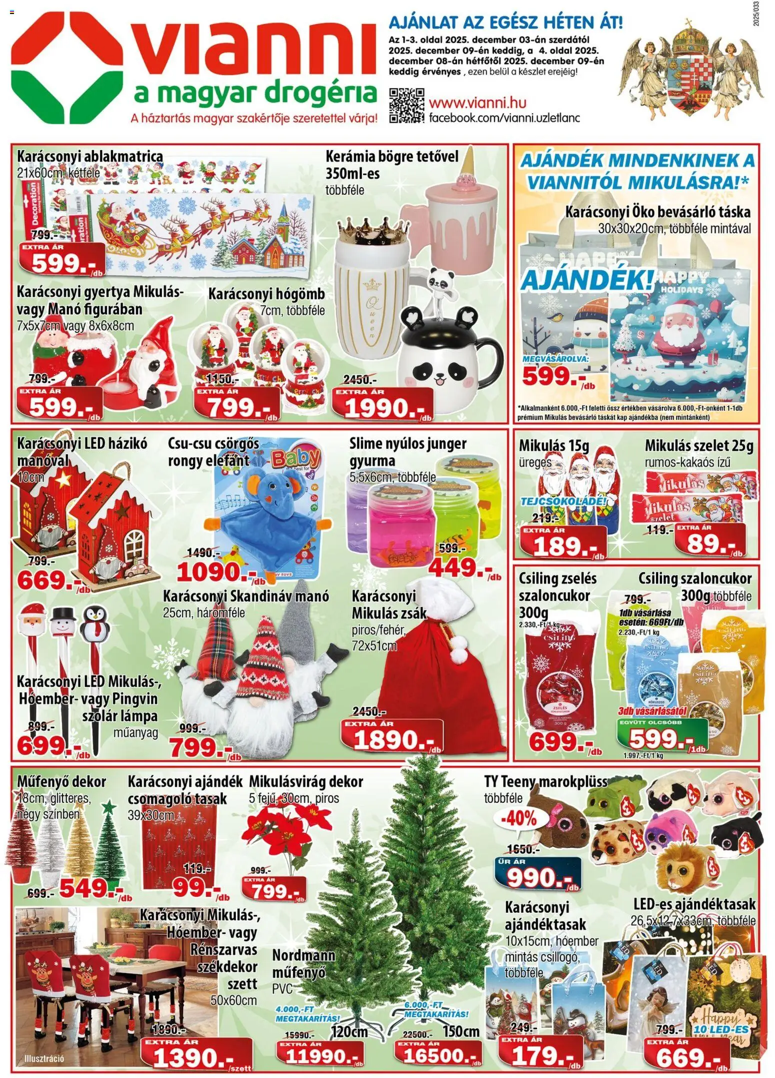 Vianni Akciós újság - 1oldal - érvényes 2025.12.03.-tól