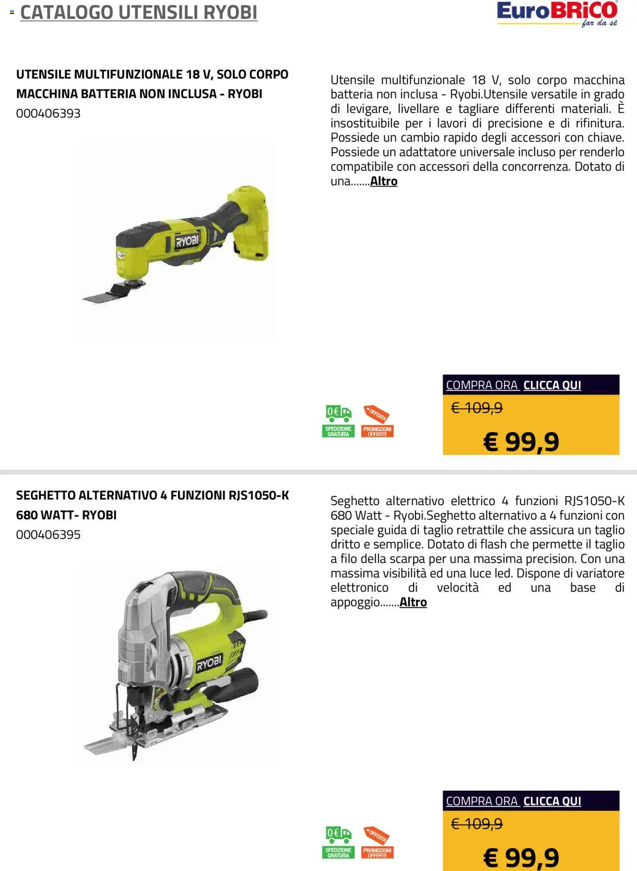 Eurobrico Utensili Ryobi catalogo - pagina 58 - valido dal 23/07/2025
