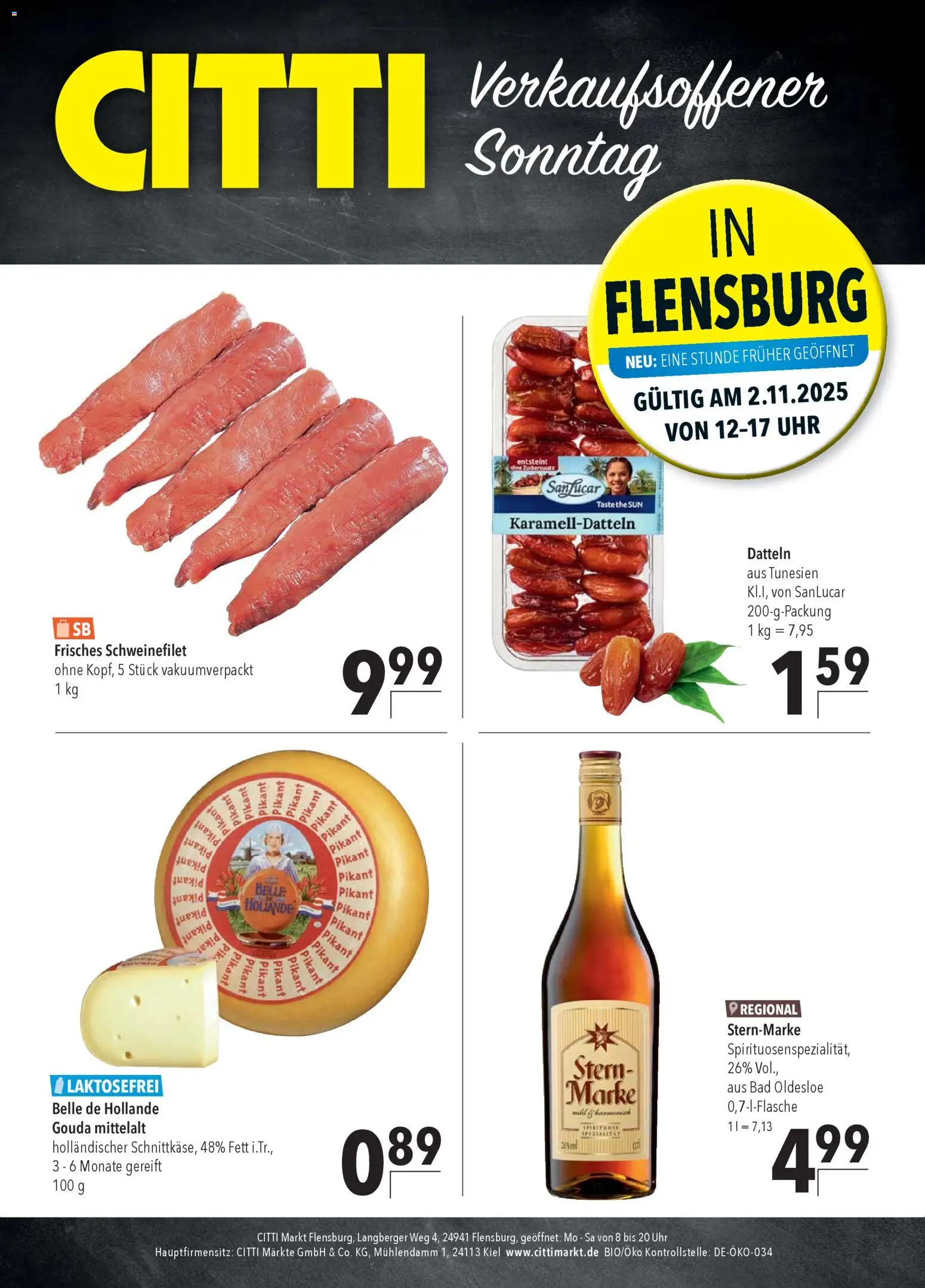 CITTI Markt Sonntags-Angebote in Flensburg - Seite 1 - gültig ab 02.11.2025