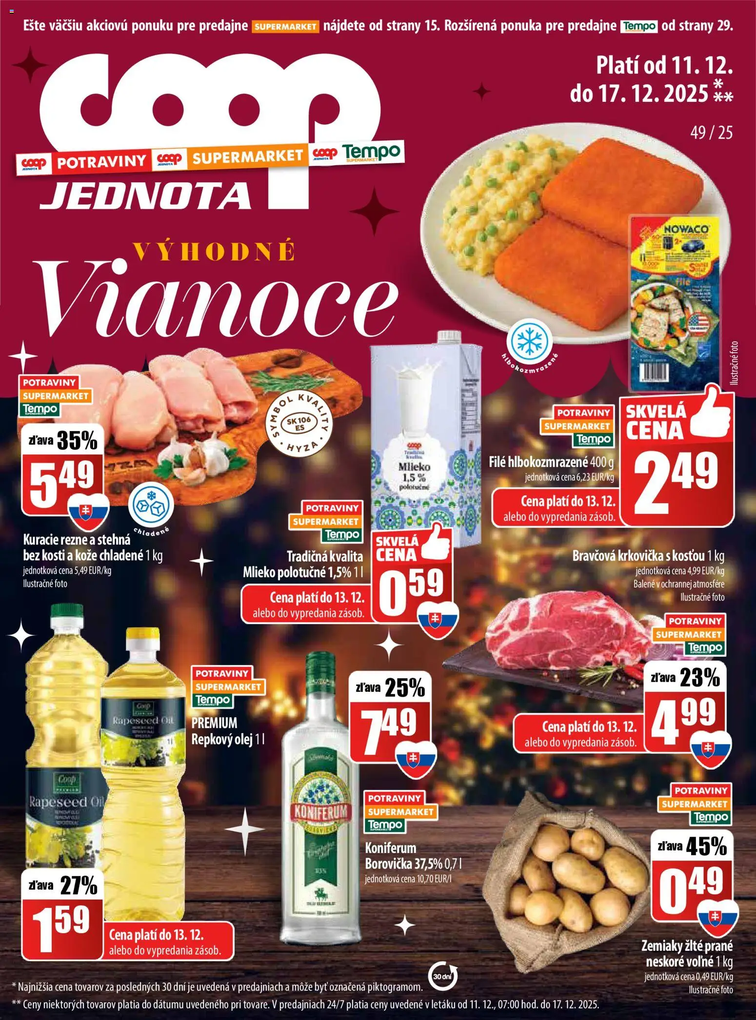 COOP Jednota leták - strana 1- platný od 11.12.2025