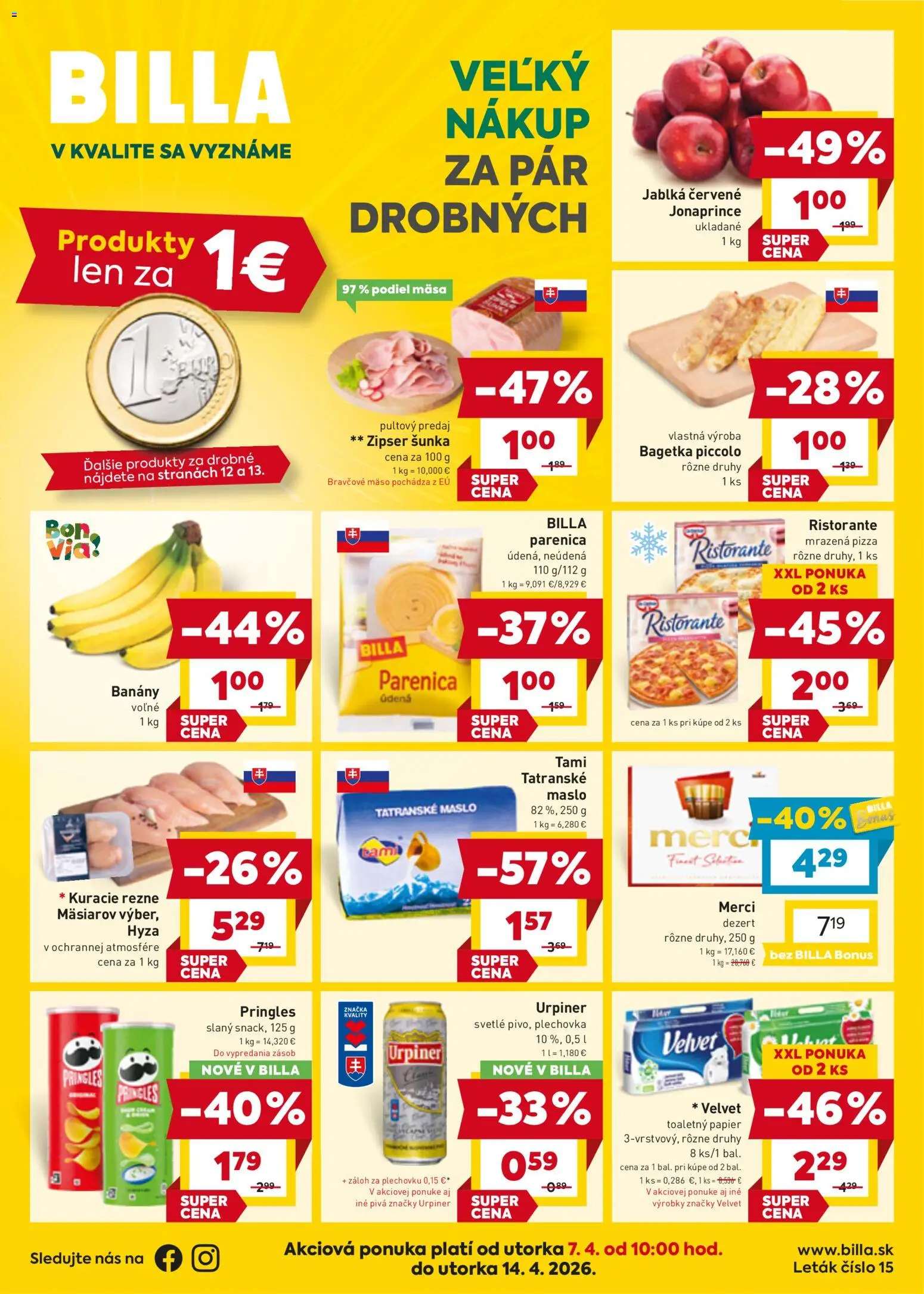 Billa leták - strana 1- platný od 07.04.2026