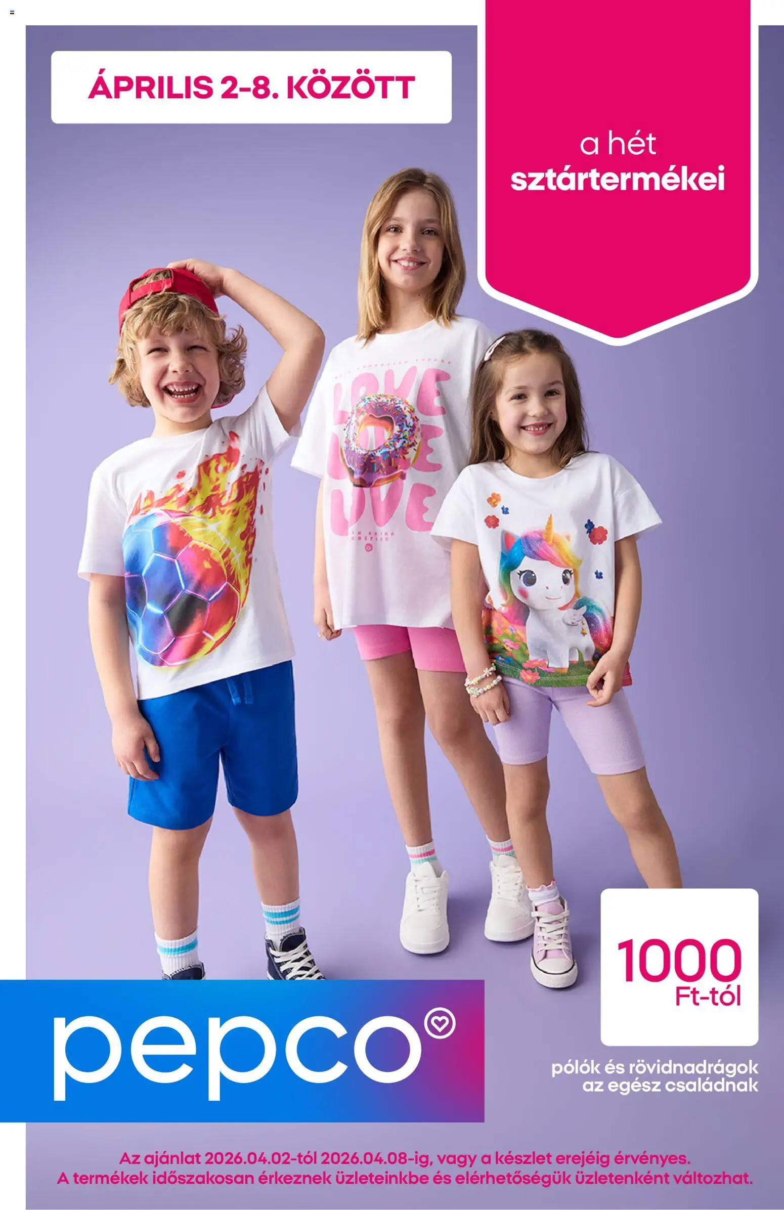 Pepco akciós újság - 1oldal - érvényes 2026.04.02.-tól