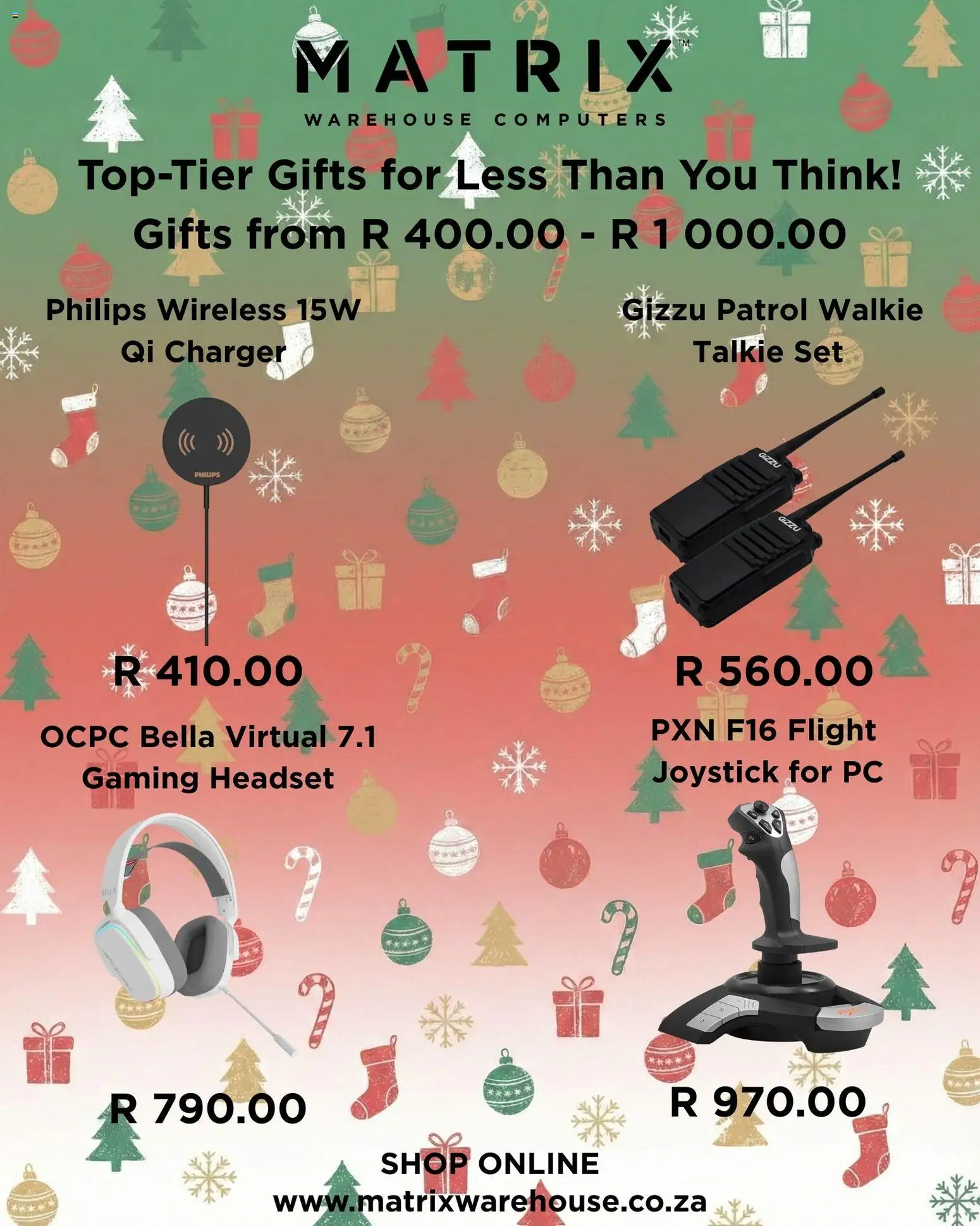 Matrix Warehouse Premium gifts - page 1- valid from 09/12/2025