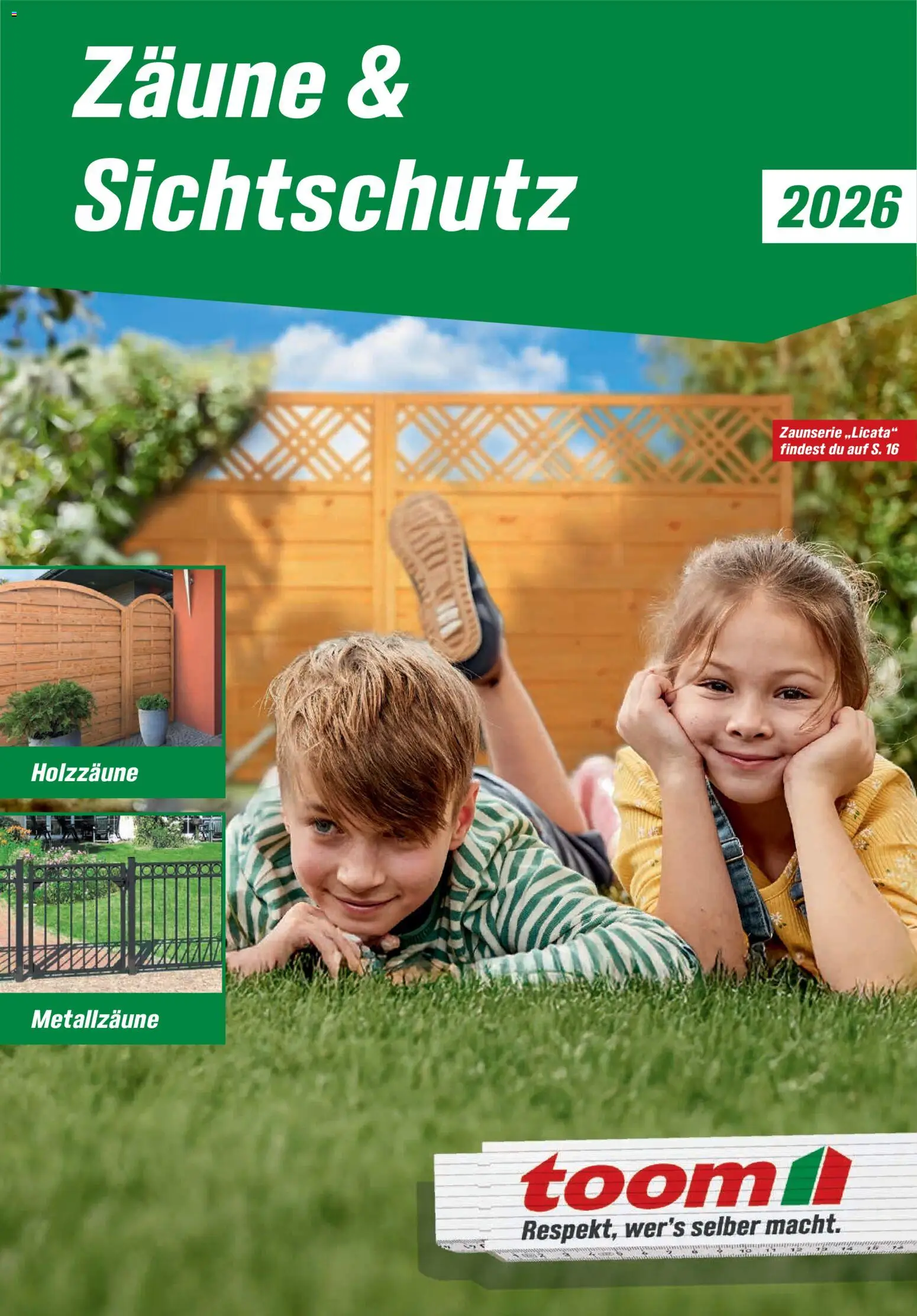 Toom Baumarkt Zäune & Sichtschutz 2026 - Seite 1 - gültig ab 20.02.2026
