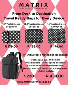 Preview Matrix Warehouse Work. Travel. Repeat. valid from 29/10/2025