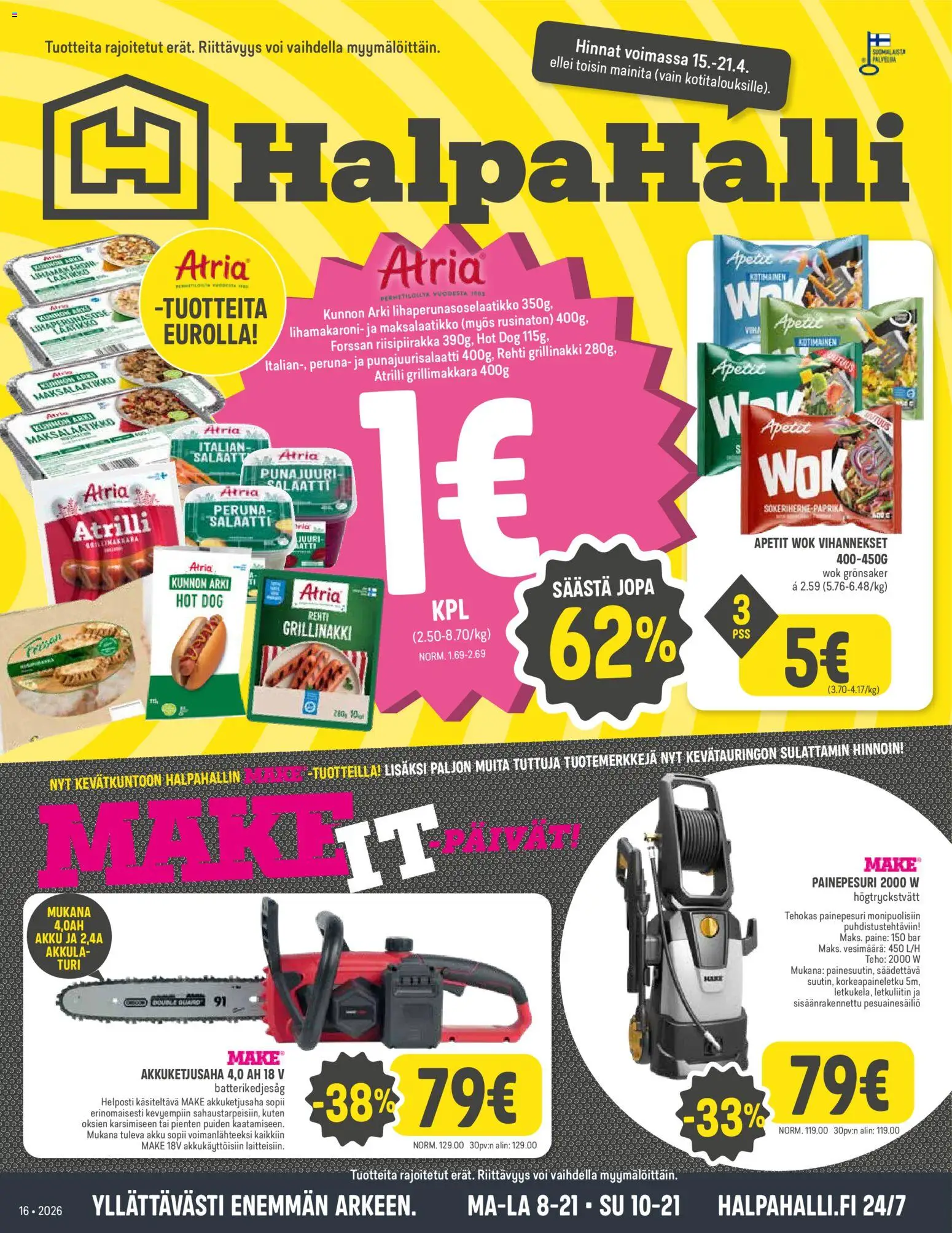 Halpa Halli tarjoukset - sivu 1- voimassa alkaen 15/04/2026