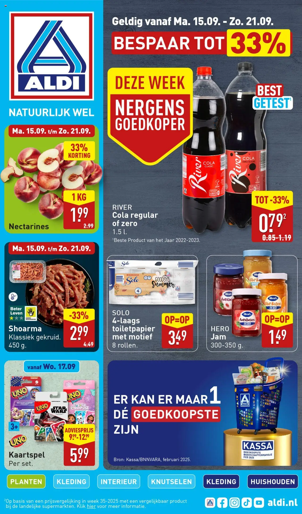 Aldi - Folder week 38 - pagina 1- geldig vanaf 15-09-2025