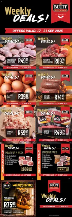 Preview Bluff Meat Supply - Weekly DEALS! valid from 17/09/2025
