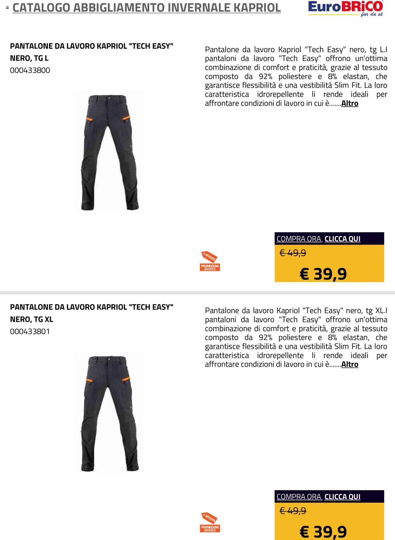 Eurobrico Abbigliamento Invernale Kapriol catalogo - pagina 9 - valido dal 23/07/2025