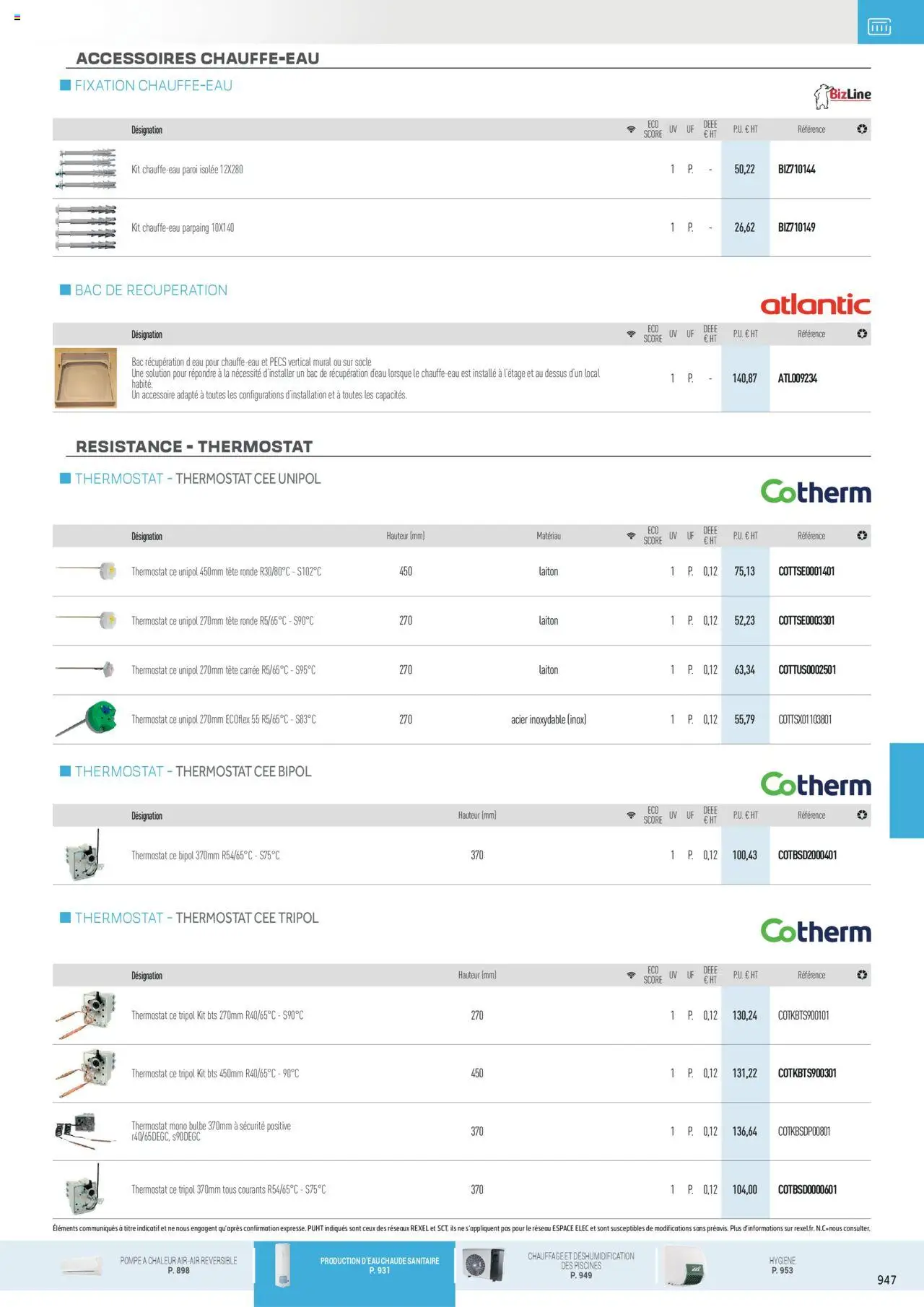 Rexel - Chauffage Électrique, ECS, PAC AIR-AIR Et Qualite De L´Air Interieur - page 153 - valable à partir du 16/07/2025