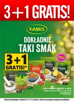 Podgląd Prim Market Promocja - Przyprawy Kamis 3+1 Gratis ważny od 27.11.2025