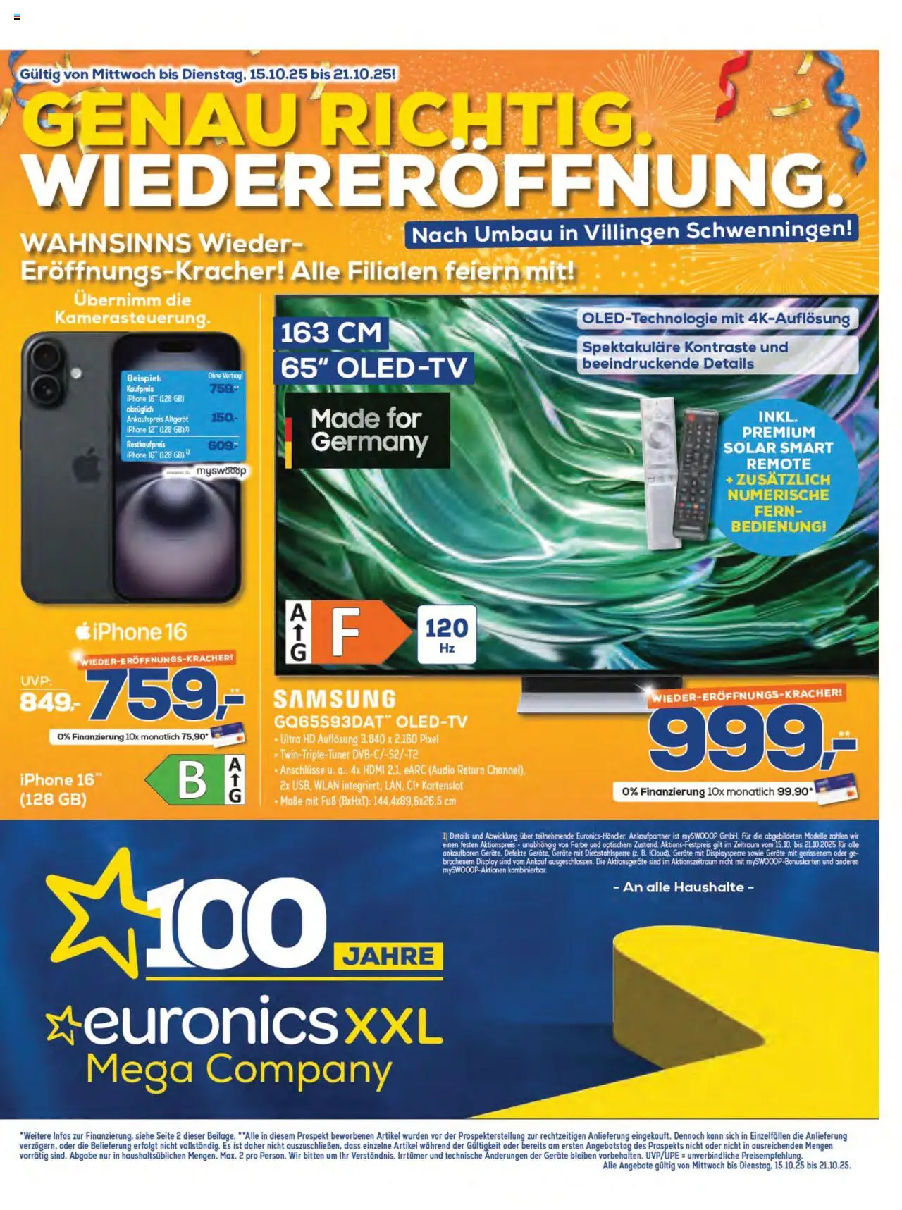 Euronics  Aktueller Prospekt - Seite 1 - gültig ab 15.10.2025