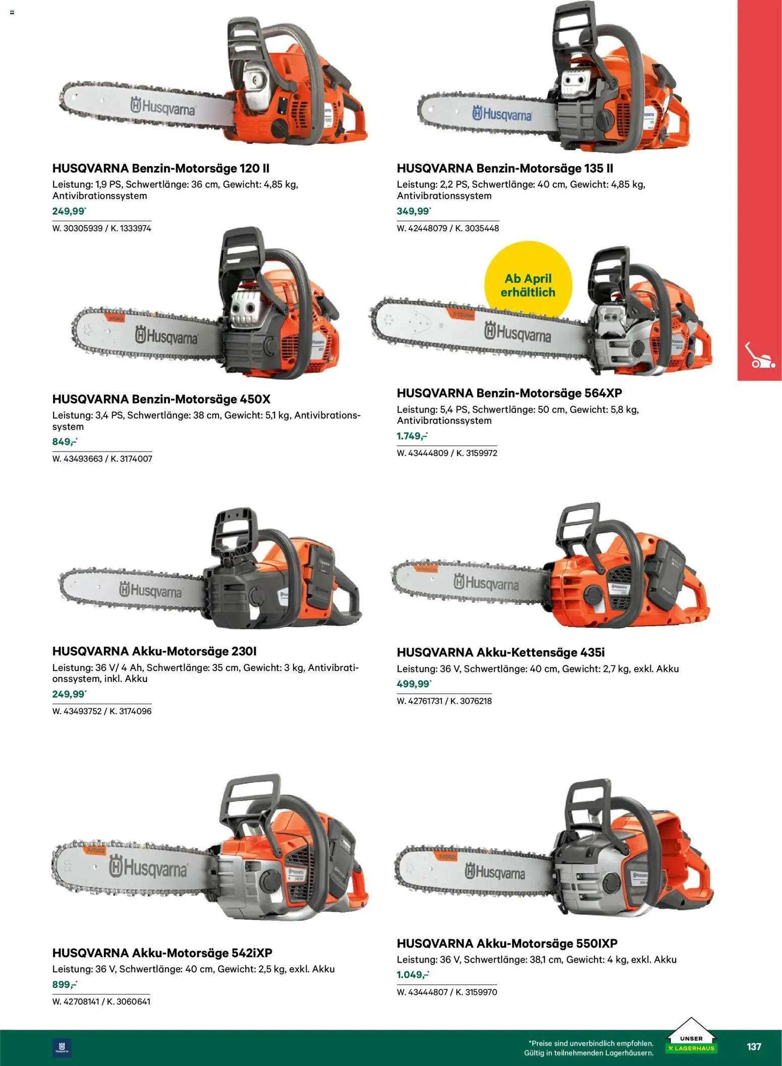 Lagerhaus  Garten und Freizeit Katalog 2026 - page 137- valid from 22.02.2026