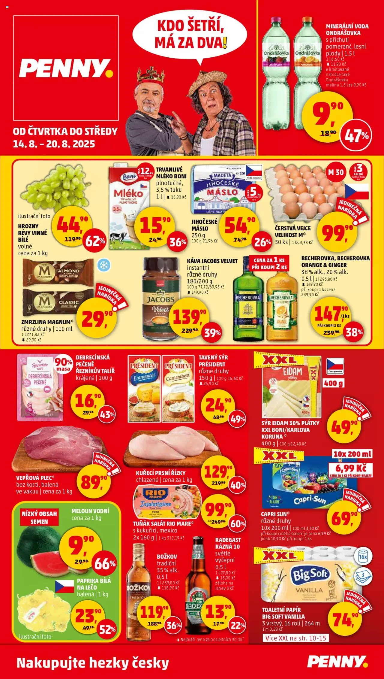 Penny Market leták - Čtvrtečník - strana 1- platný od 14.08.2025
