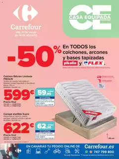 Vista previa del folleto Carrefour Equipa tu vivienda Colchones válido desde 17/07/2025