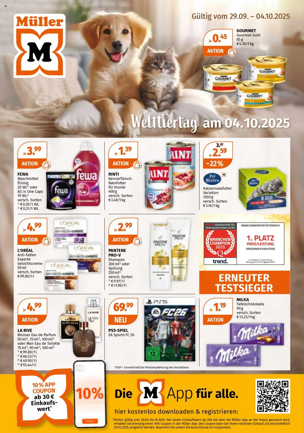 Müller Flugblatt - Seite 1- gültig ab 29.09.2025