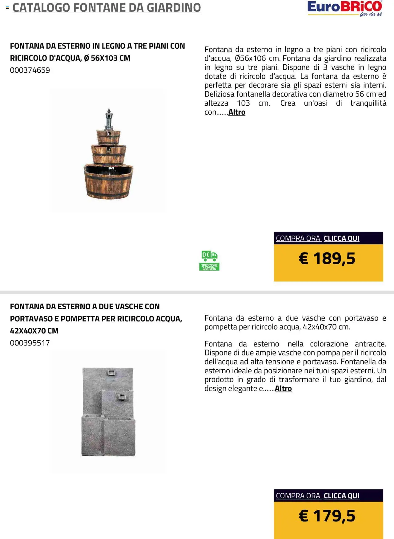 Eurobrico Fontane da Giardino catalogo - pagina 3 - valido dal 23/07/2025