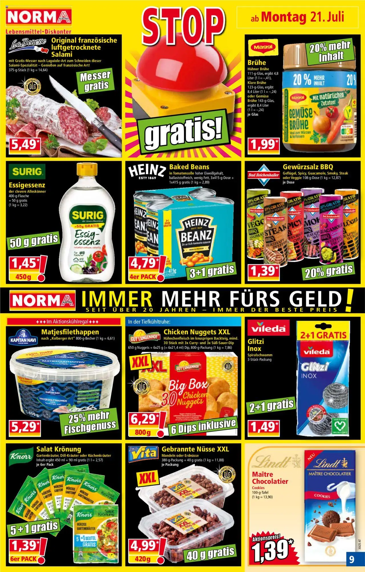 Norma Flugblatt - Seite 9- gültig ab 21.07.2025