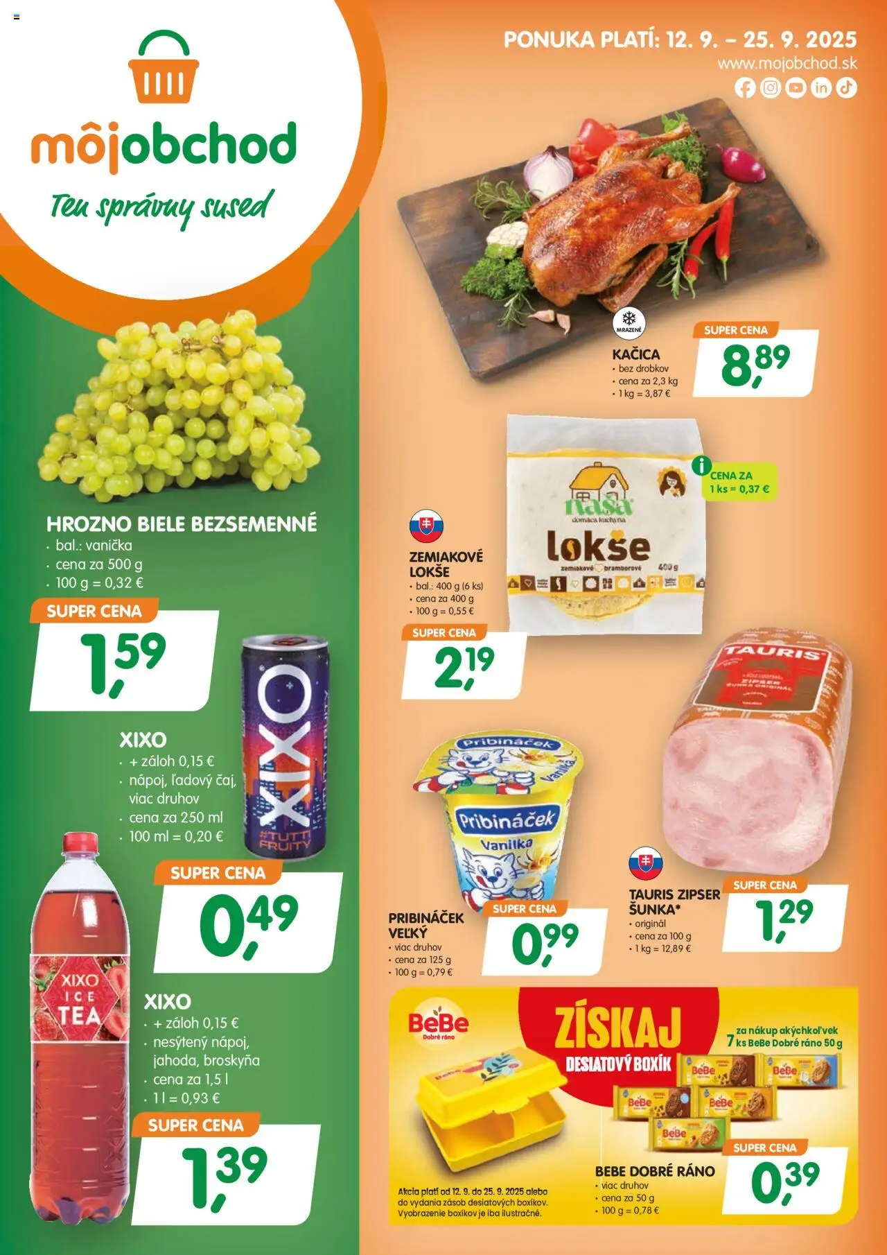 Môj obchod leták - strana 1- platný od 12.09.2025