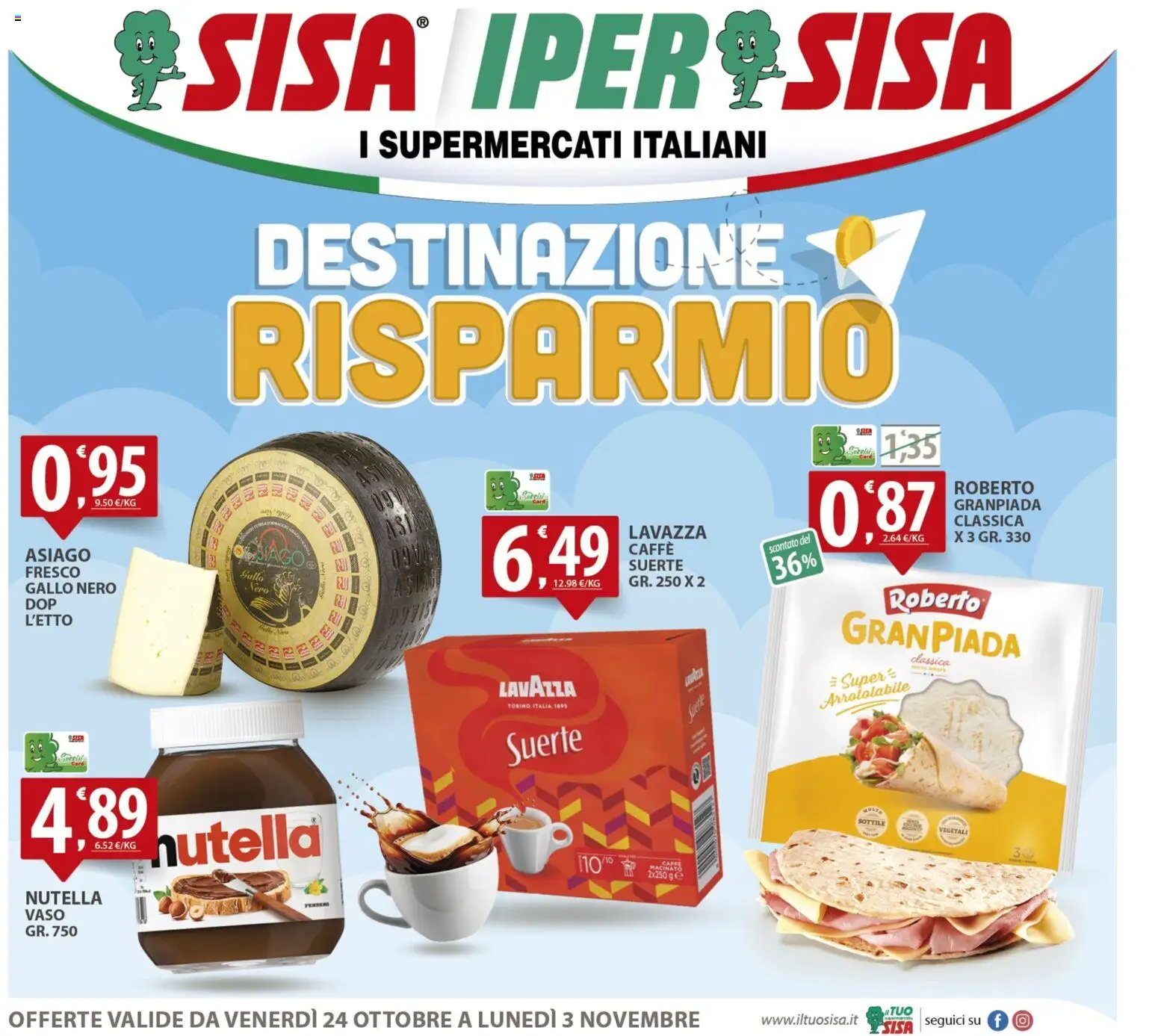 Volantino SISA	 - pagina 1 - valido dal 24/10/2025