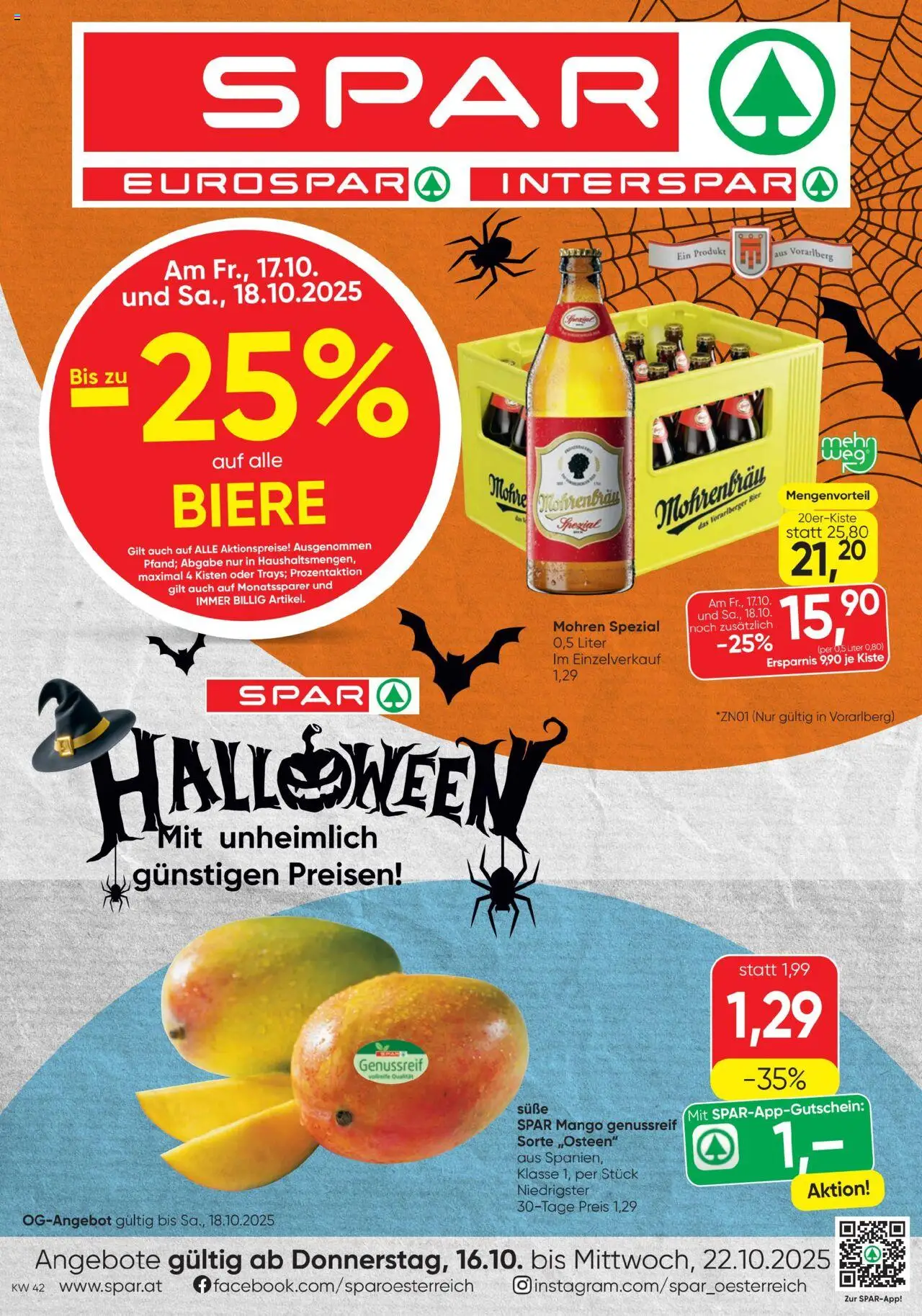 Spar Flugblatt - Seite 1- gültig ab 16.10.2025