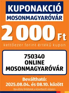 Előnézet Aldi Kupón Akció | Mosonmagyaróvár érvényes 2025.08.04.-tól