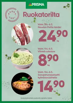Esikatselu Prisma tarjoukset - Ruokatorilta voimassa alkaen 09/04/2026