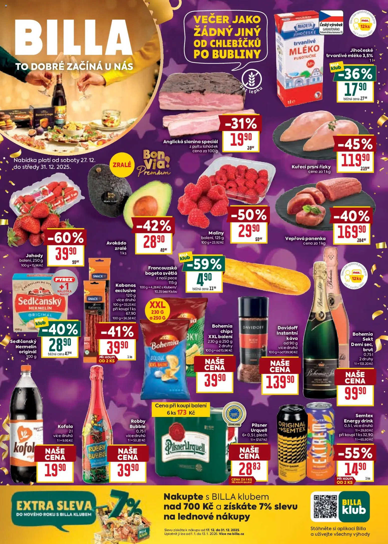 Billa Malý leták - strana 1- platný od 27.12.2025