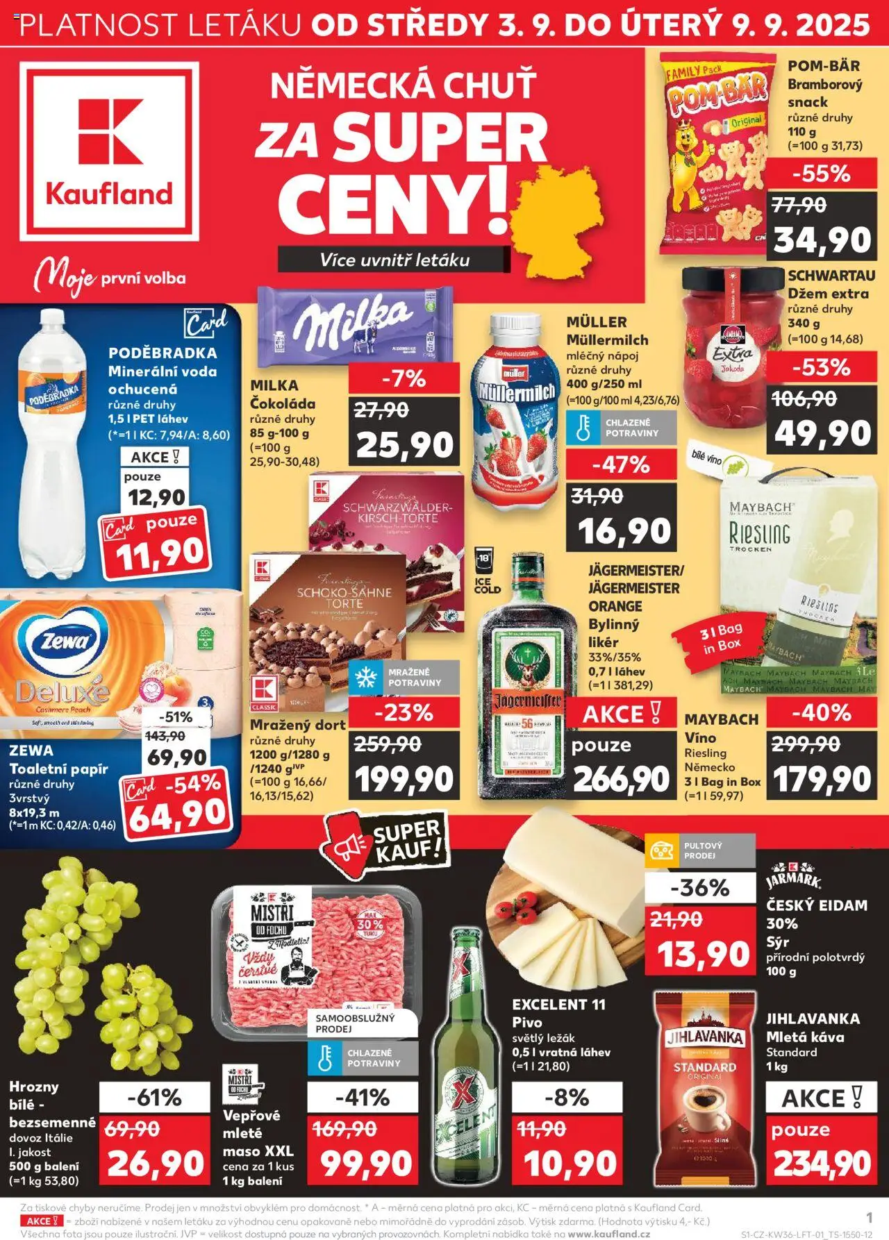Kaufland leták - strana 1- platný od 03.09.2025