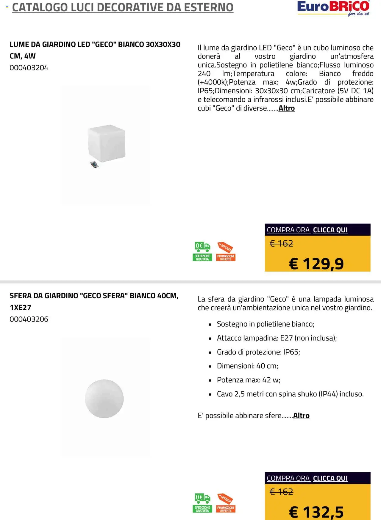 Eurobrico Luci Decorative da Esterno catalogo - pagina 5 - valido dal 23/07/2025