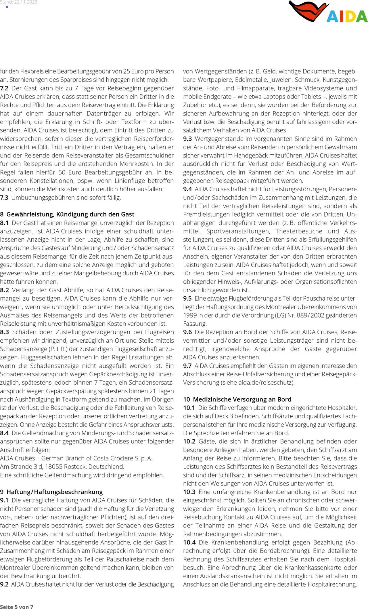 Aida Sommer 2026 - Seite 209 - gültig ab 01.03.2026