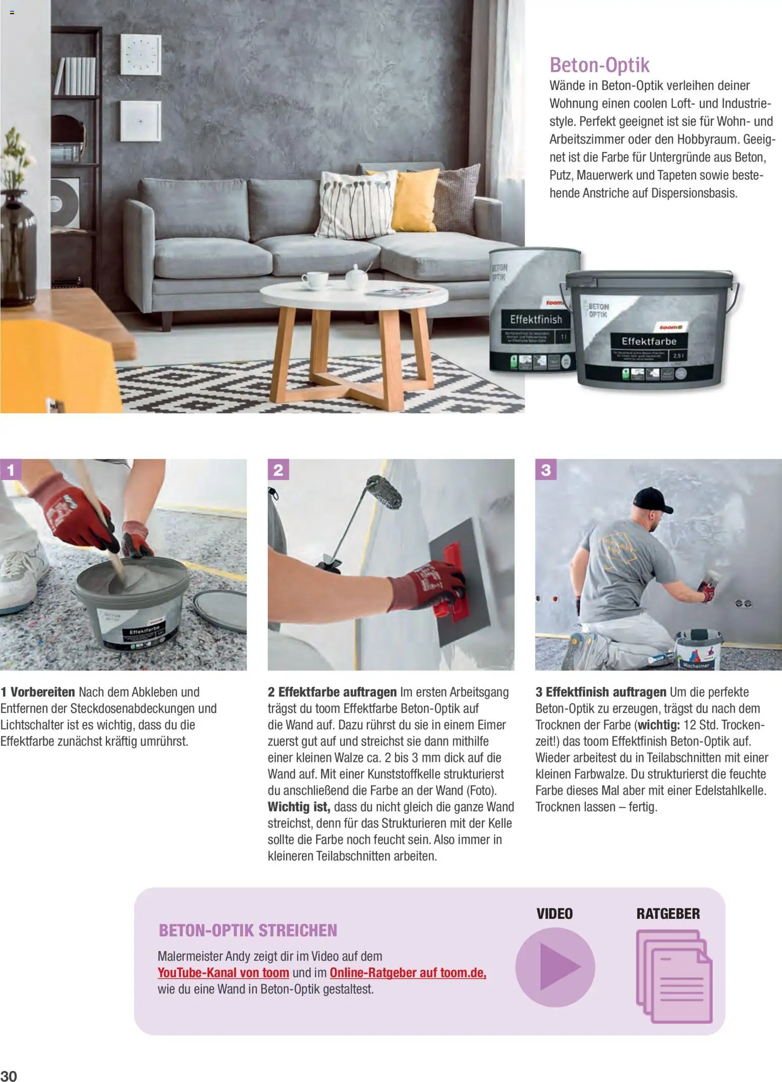 Toom Baumarkt Wände streichen und tapezieren - Seite 30 - gültig ab 01.01.2026