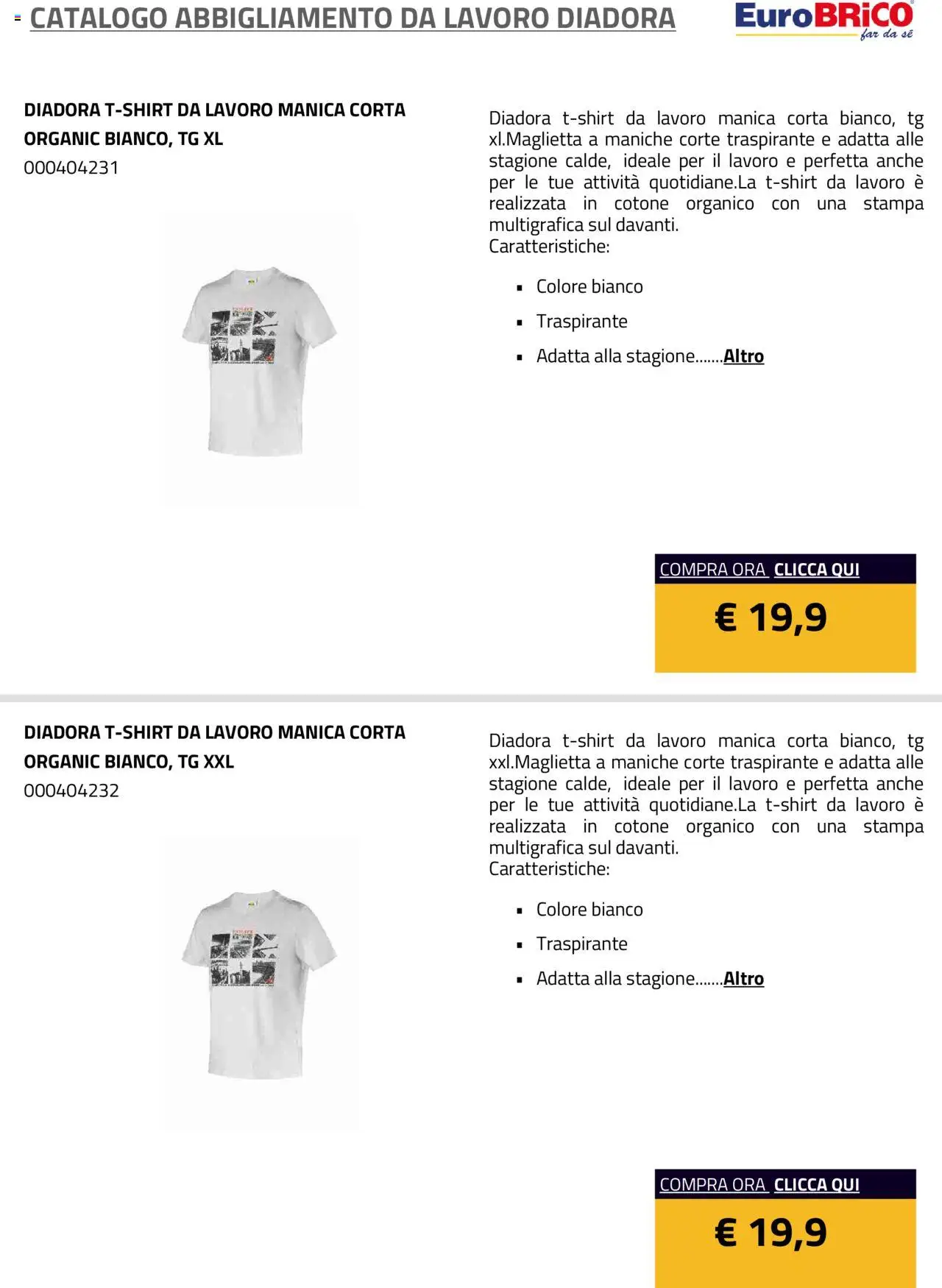 Eurobrico Abbigliamento da Lavoro Diadora catalogo - pagina 65 - valido dal 23/07/2025
