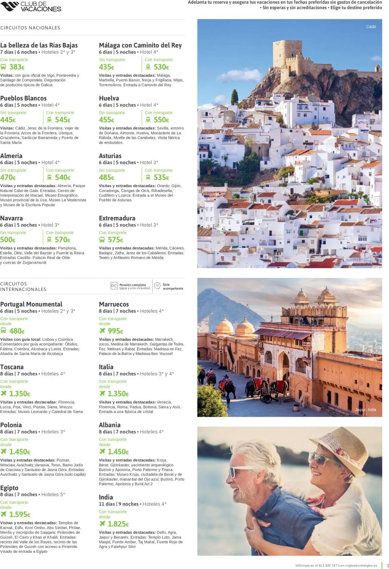 Viajes El Corte Inglés - Club de Vacaciones - Vacaciones Económicas - Página de 3 - Válido desde 01/09/2025