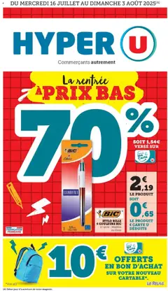 Aperçu Hyper U Les prix bas La Rentrée valable à partir du 16/07/2025