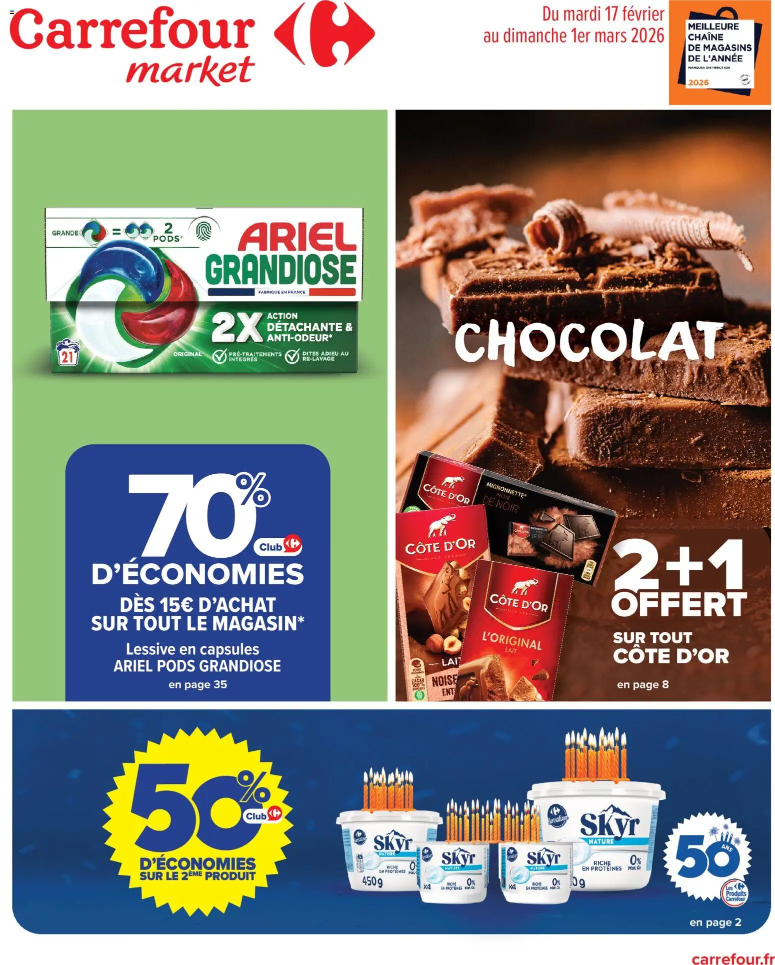 Carrefour Market catalogue semaine 8 - page 1 - valable à partir du 17/02/2026
