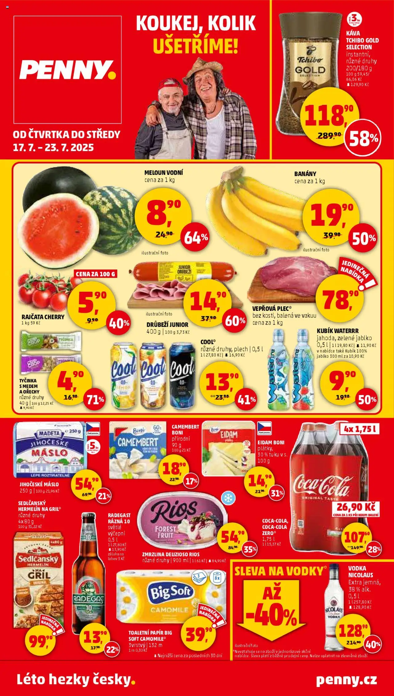 Penny Market leták - Čtvrtečník - strana 1- platný od 17.07.2025