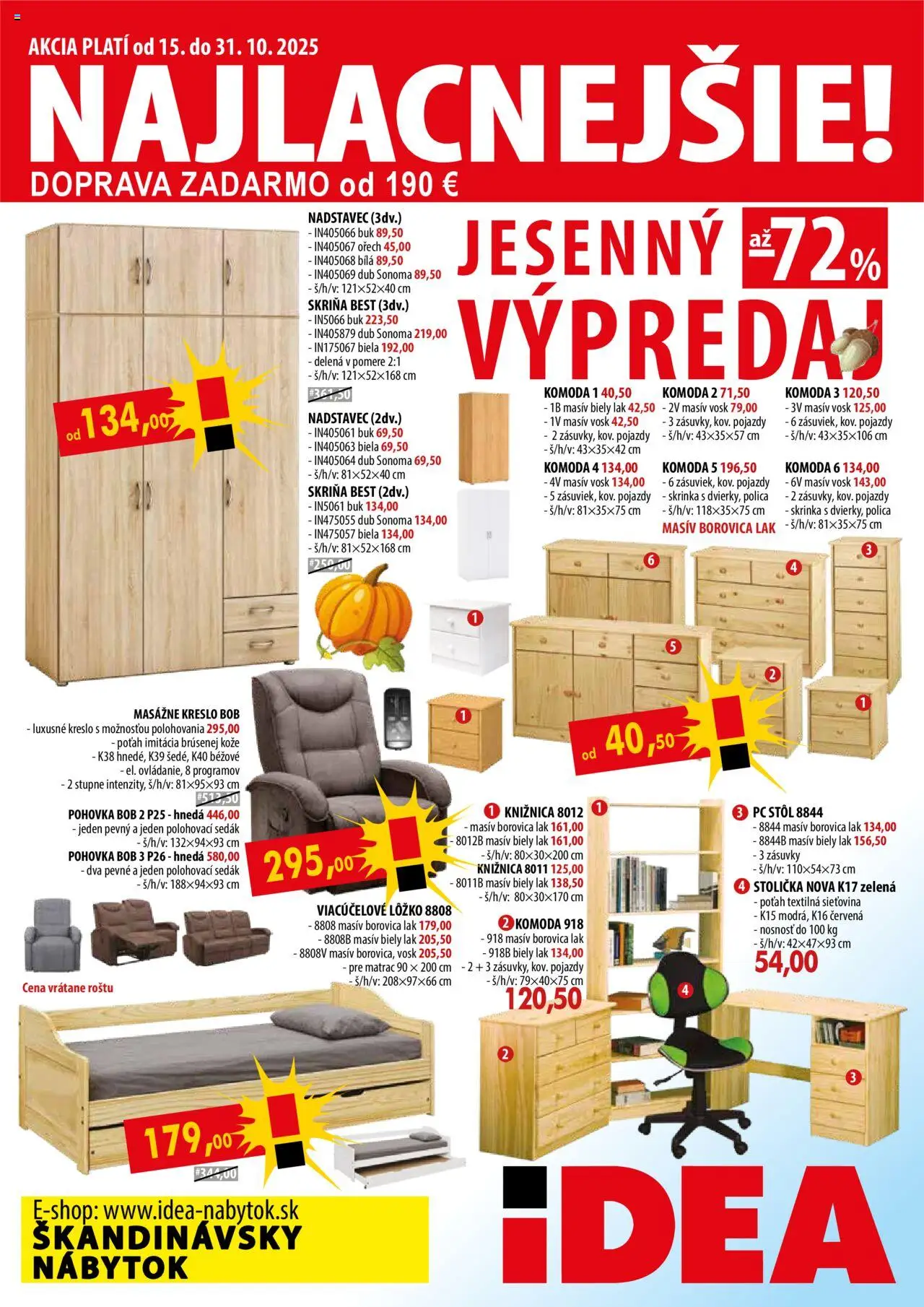 IDEA nábytok leták - strana 1- platný od 15.10.2025