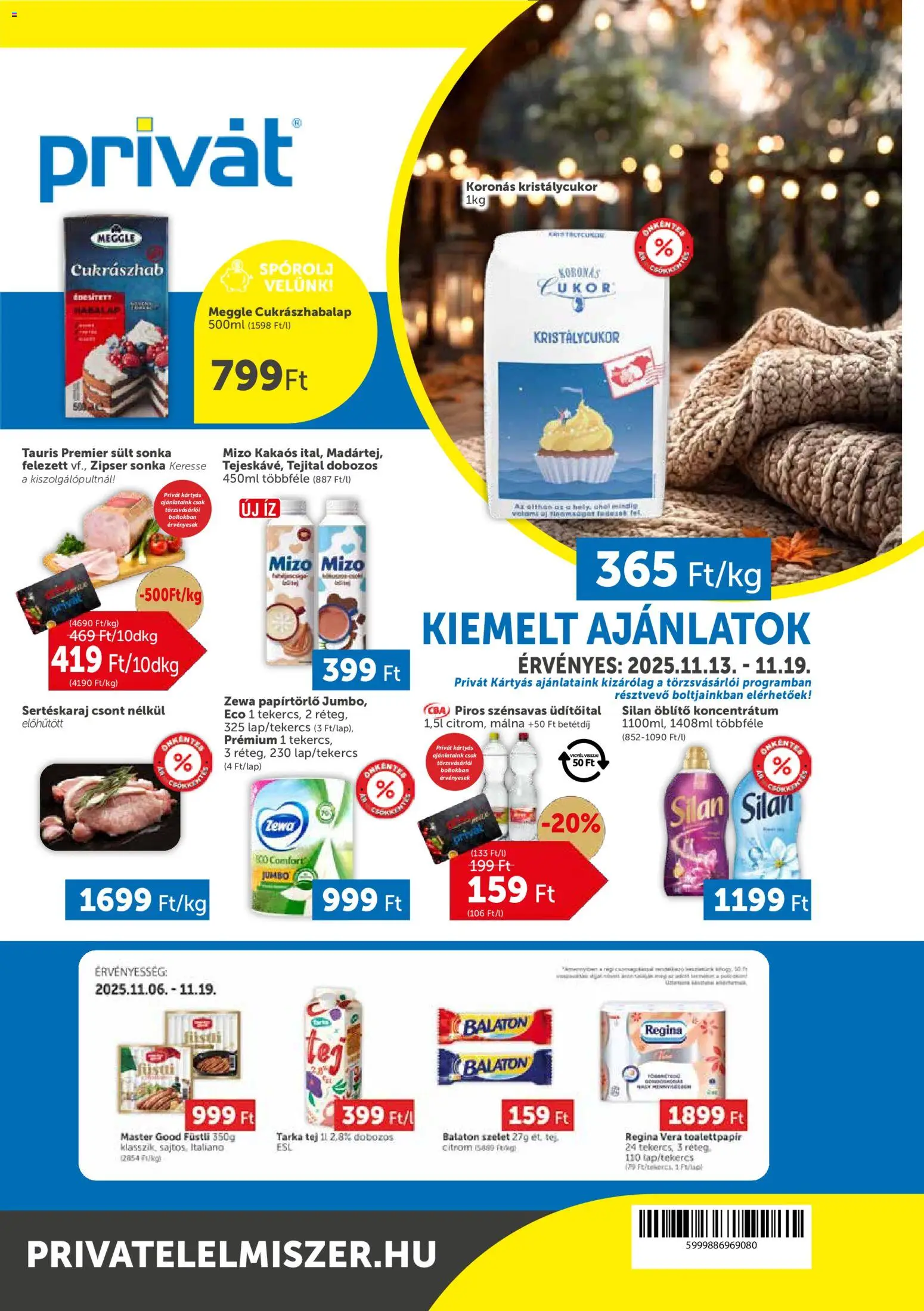 PRIVÁT Akciós újság - 1oldal - érvényes 2025.11.13.-tól