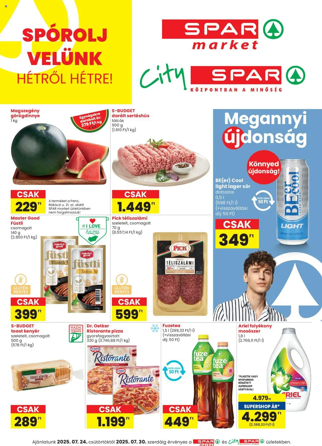 Spar - City Spar szórólap - 1oldal - érvényes 2025.07.24.-tól