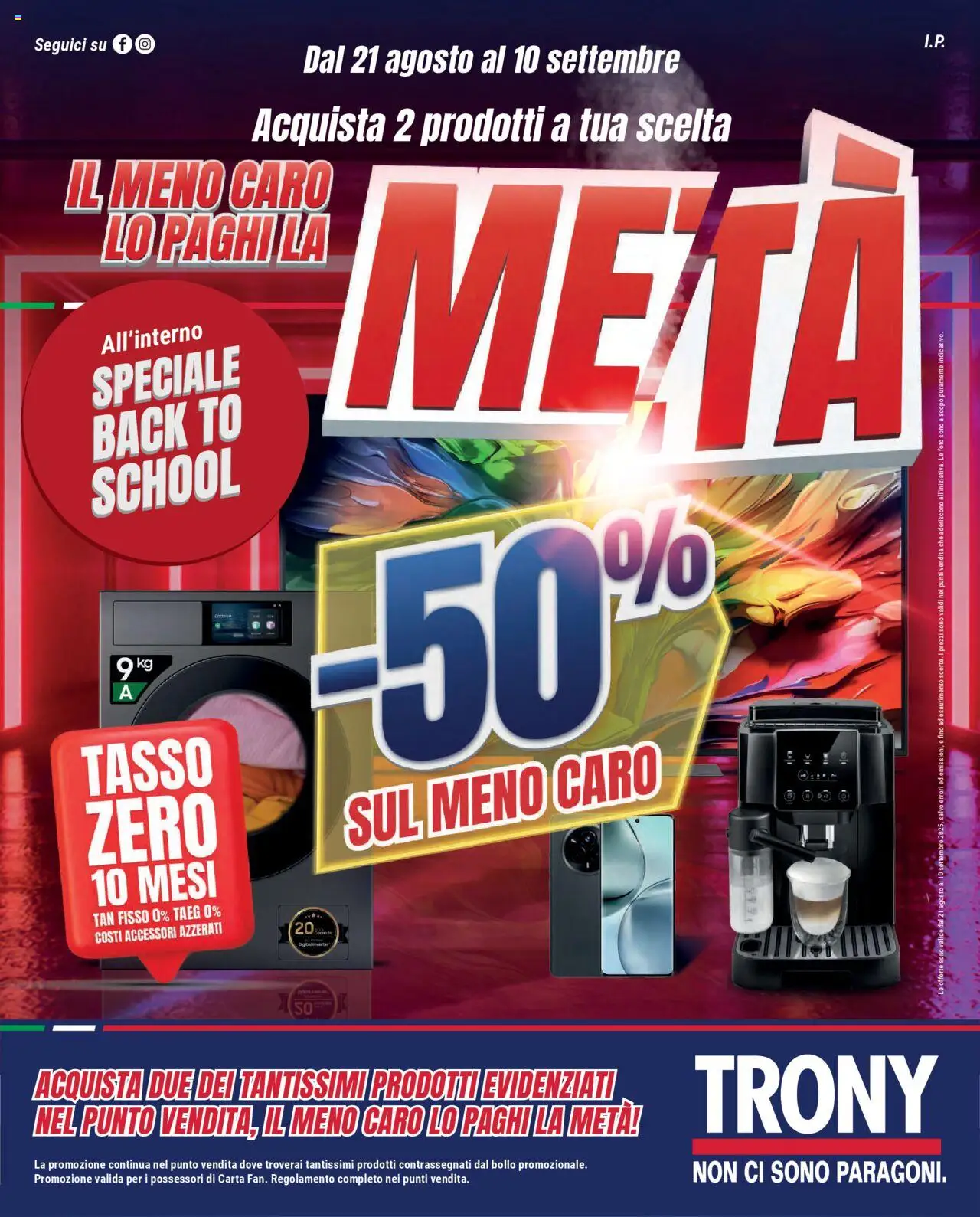 Volantino Trony	 - pagina 1 - valido dal 21/08/2025