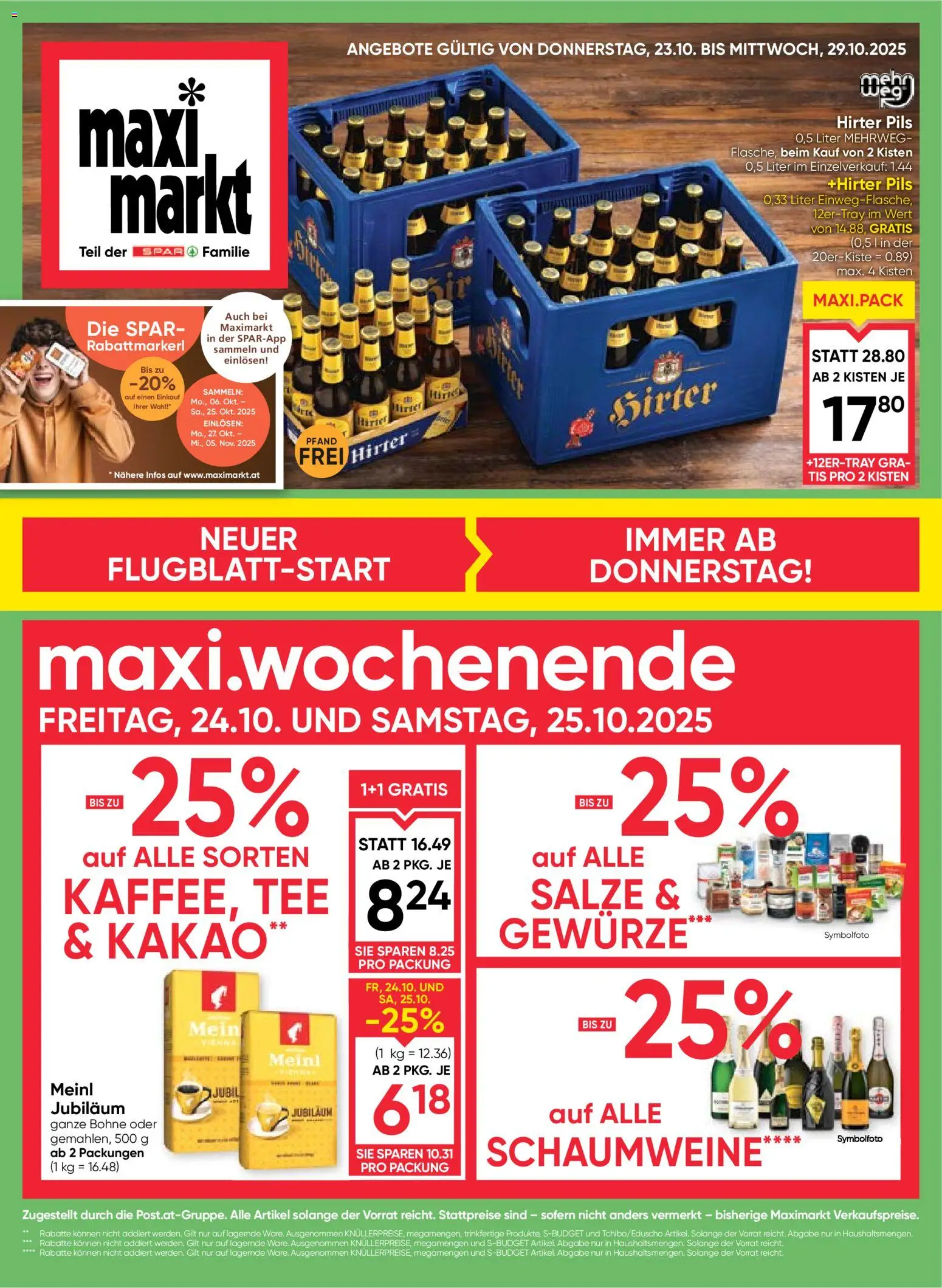 Maximarkt Flugblatt - Seite 1- gültig ab 23.10.2025