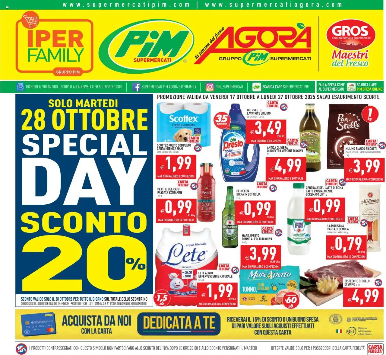 Volantino PIM Supermercati	 - pagina 1 - valido dal 17/10/2025