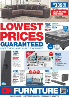 Preview OK Furniture - Lesotho Lowest Prices Specials valid from 20/08/2025