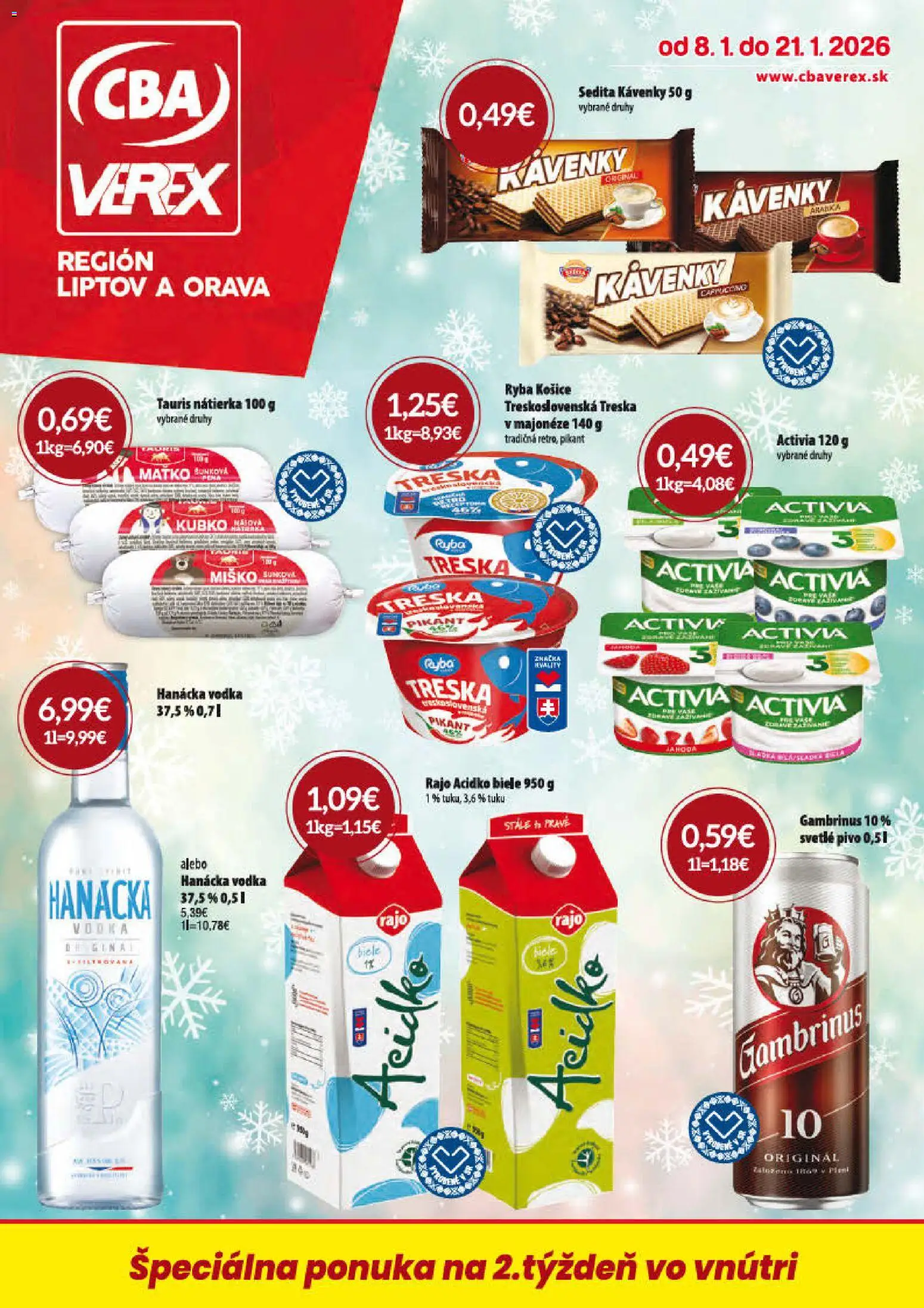 CBA Verex leták - strana 1- platný od 08.01.2026