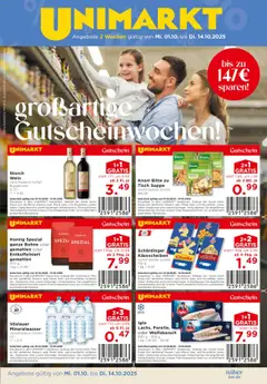 Vorschau Unimarkt Flugblatt gültig ab 01.10.2025